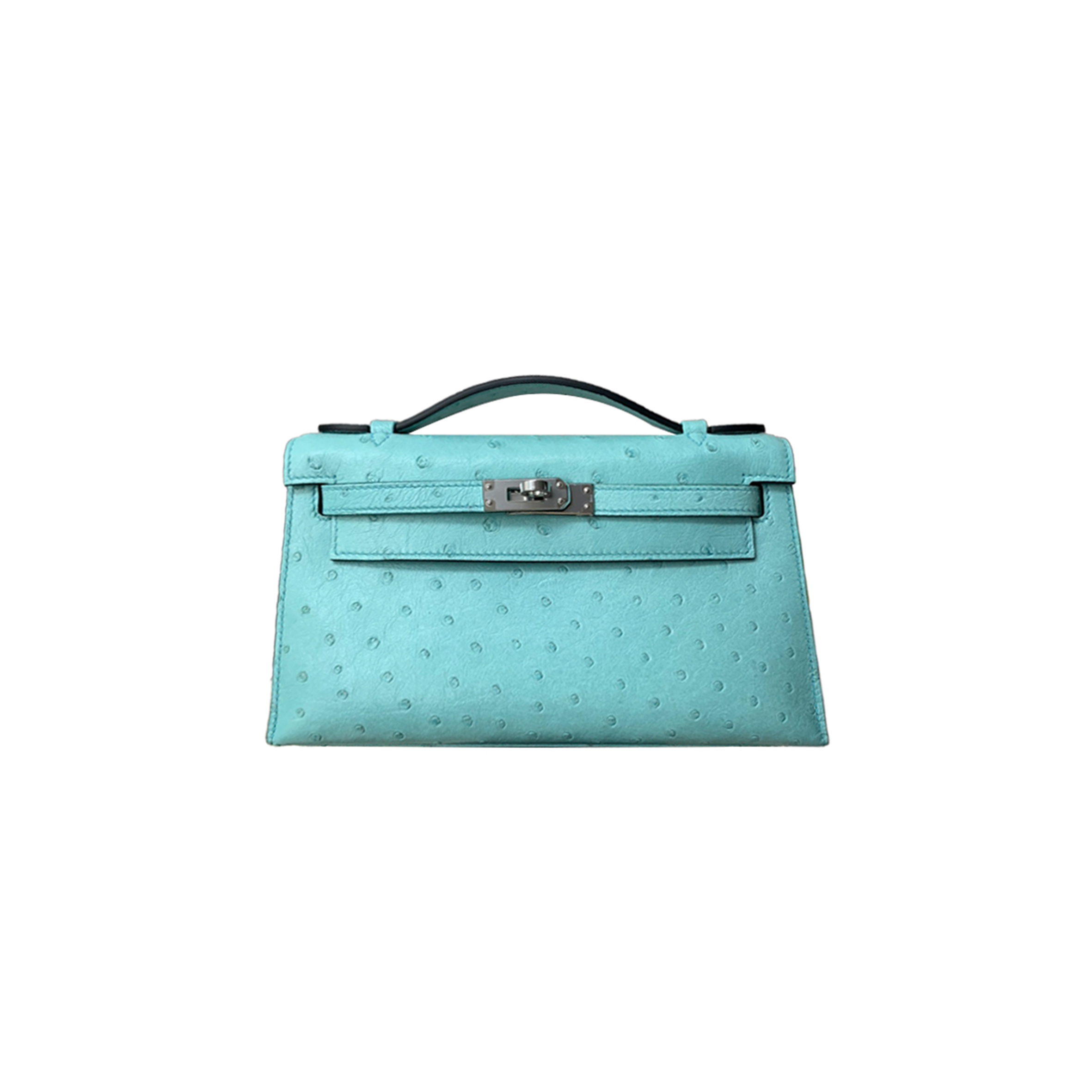 HERMÈS MASTER MINI KELLY CLUTCH MACARON BLUE (22*14*7cm) 